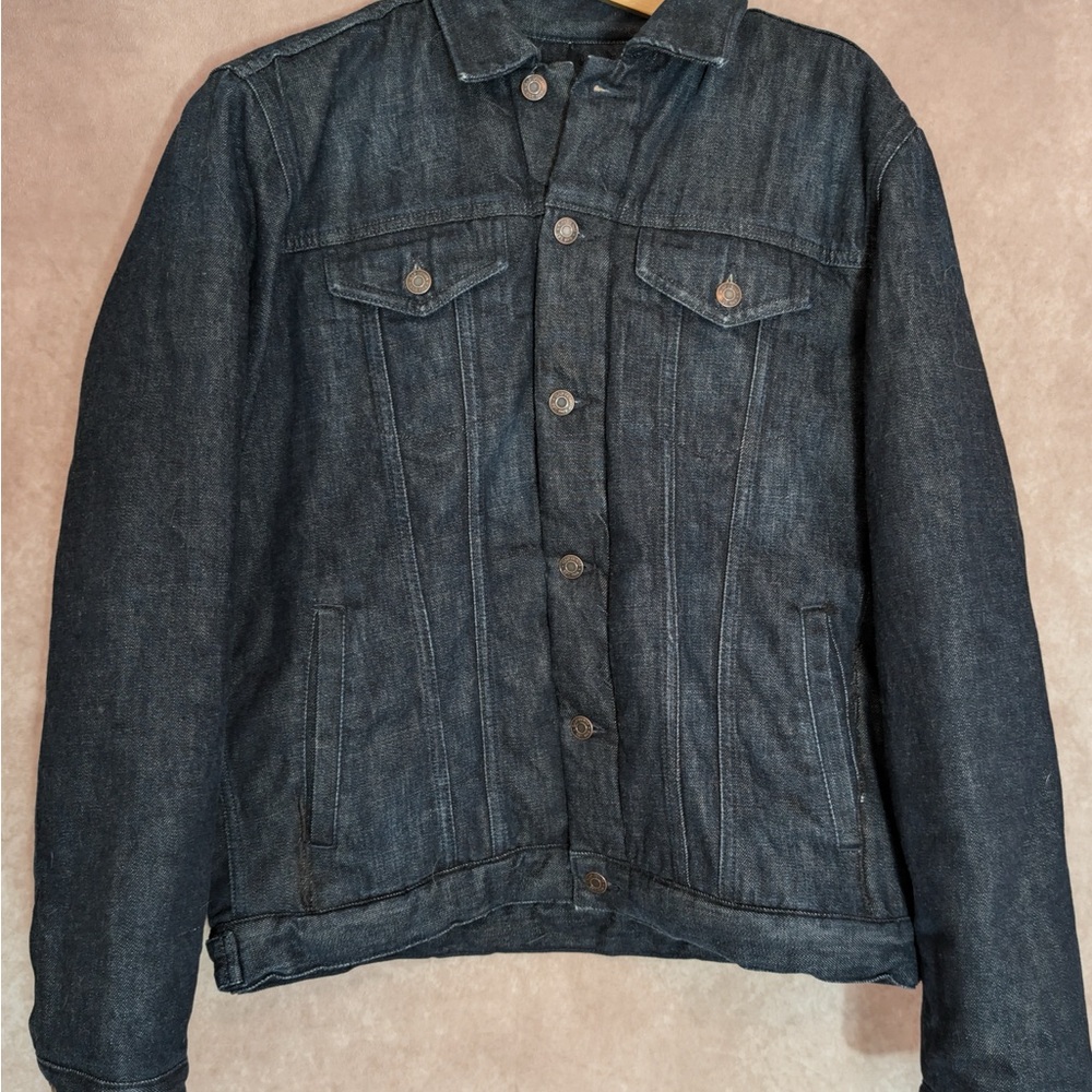 Gap 1969 Men’s Denim Coat Jean Jacket Lined Pockets Blue